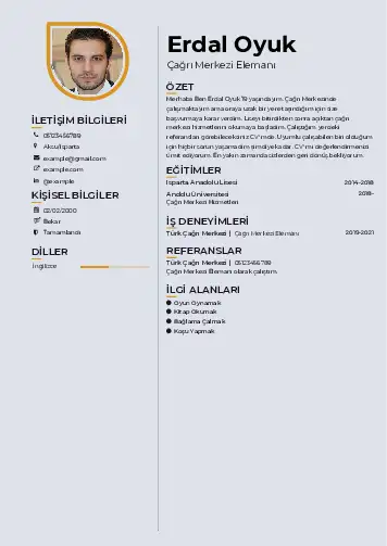 Çağrı Merkezi cv indir